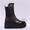 Marco Moreo Vale Frill Toe Cap Boot - Burgundy Leather